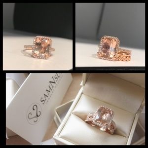 Wedding/Engagement Ring Stacked Set